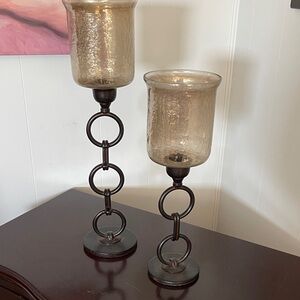 Elegant Bronze Candle Holders
